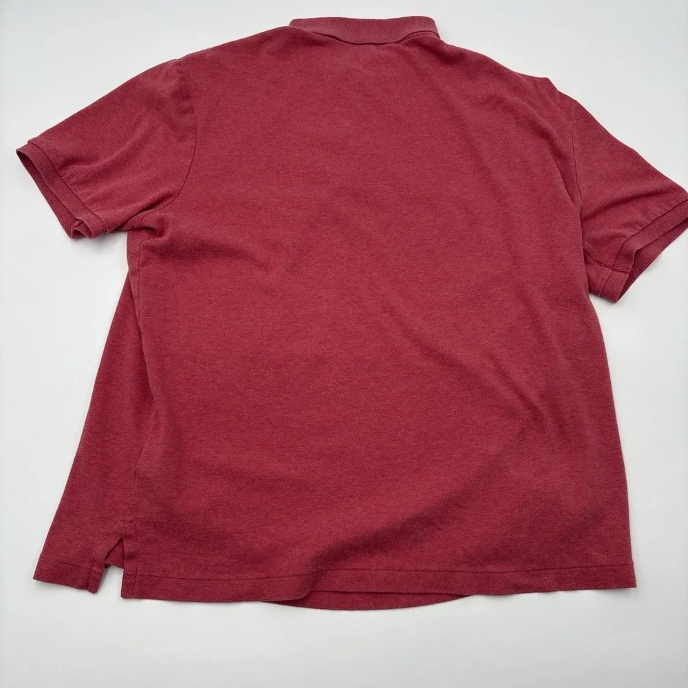 Polo Ralph Lauren Mens Medium Red Classic Fit Cotton Pique Short Sleeve Polo